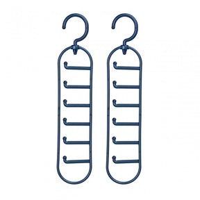 Indigo Plastic Tie Organiser - Set Of 2
