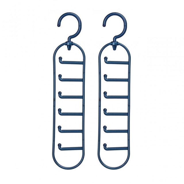 Indigo Plastic Tie Organiser - Set Of 2
