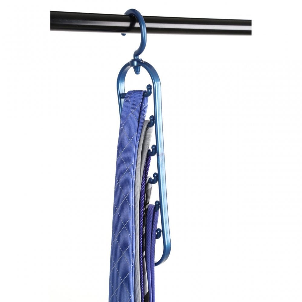 Indigo Plastic Tie Organiser - Set Of 2