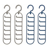 Grey Plastic Tie Organiser - Set Of 2