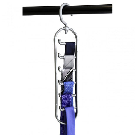 Grey Plastic Tie Organiser - Set Of 2