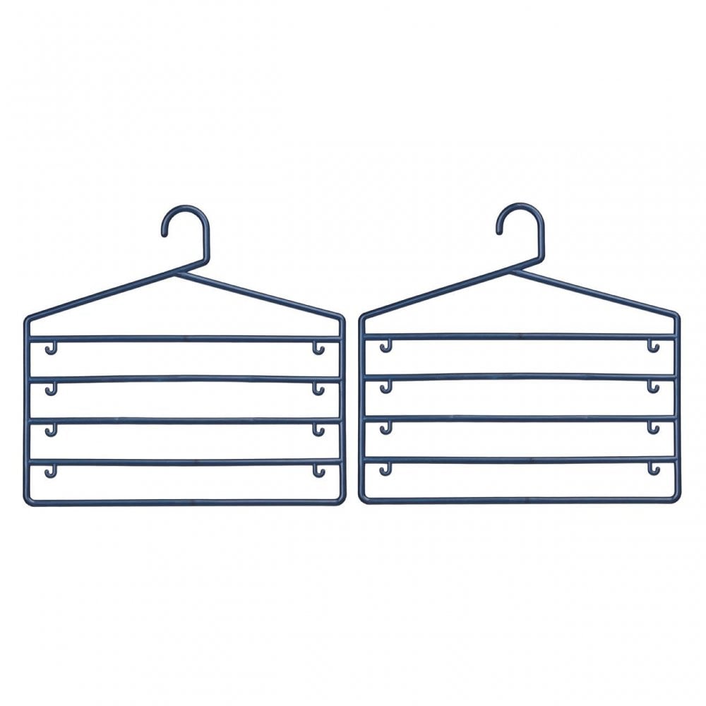 Indigo Plastic Trouser Organiser - Set Of 2