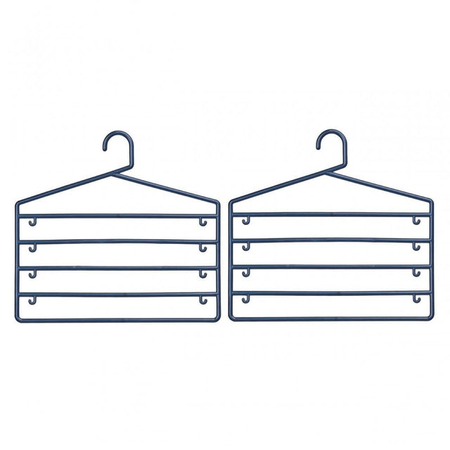 Indigo Plastic Trouser Organiser - Set Of 2