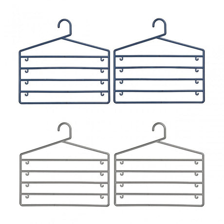Indigo Plastic Trouser Organiser - Set Of 2