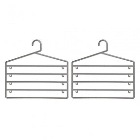Grey Plastic Trouser Organiser - Set Of 2