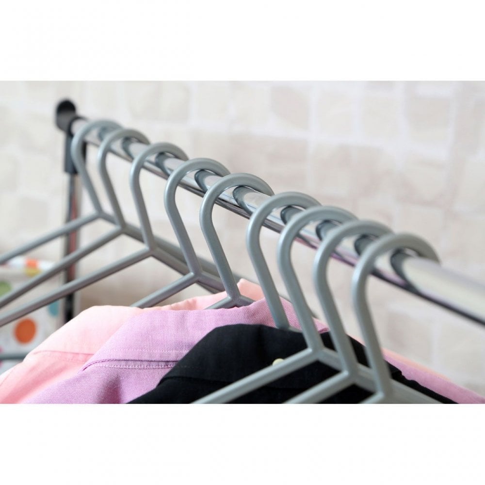 Grey Plastic Adult Hangers - Set Of 10