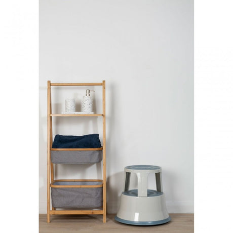 2 Tier Light Grey Step Stool