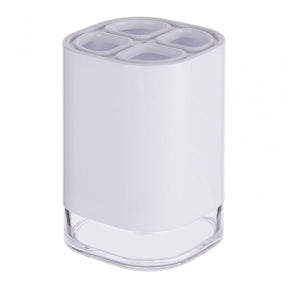 Ando White Acrylic Toothbrush Holder