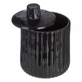 Ticino Brittany Black Glass Storage Jar