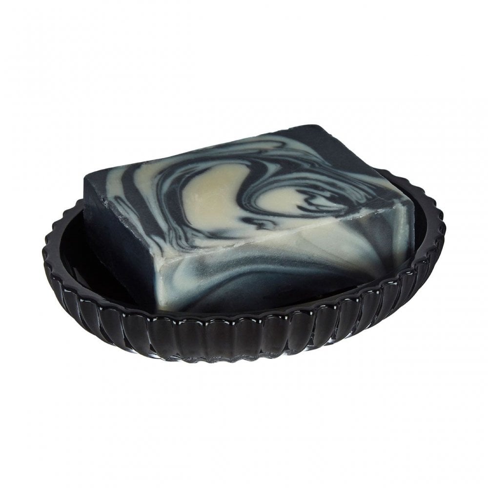 Ticino Brittany Black Glass Soap Dish
