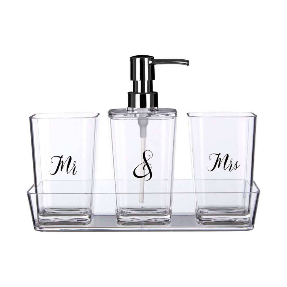 Mr & Mrs Bath Set - Set Of 4