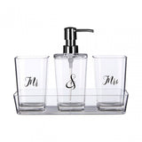 Mr & Mrs Bath Set - Set Of 4