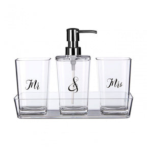 Mr & Mrs Bath Set - Set Of 4