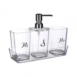 Mr & Mrs Bath Set - Set Of 4