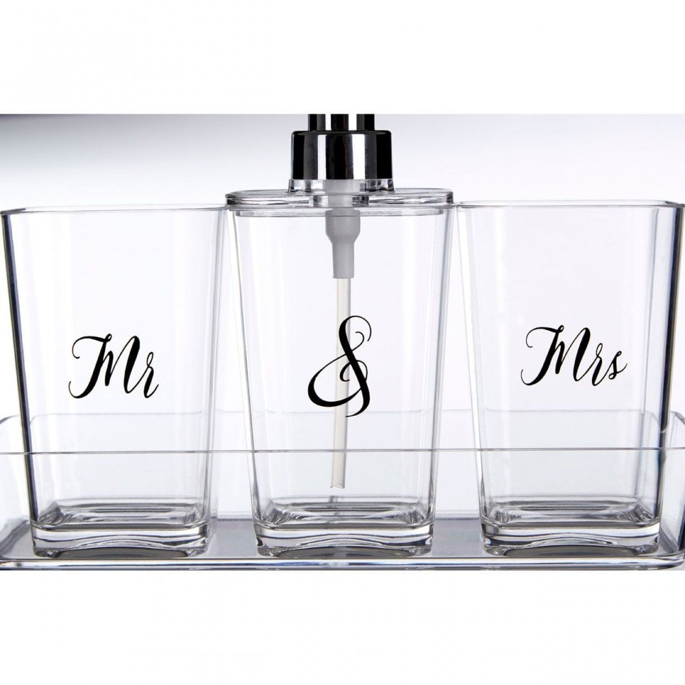 Mr & Mrs Bath Set - Set Of 4