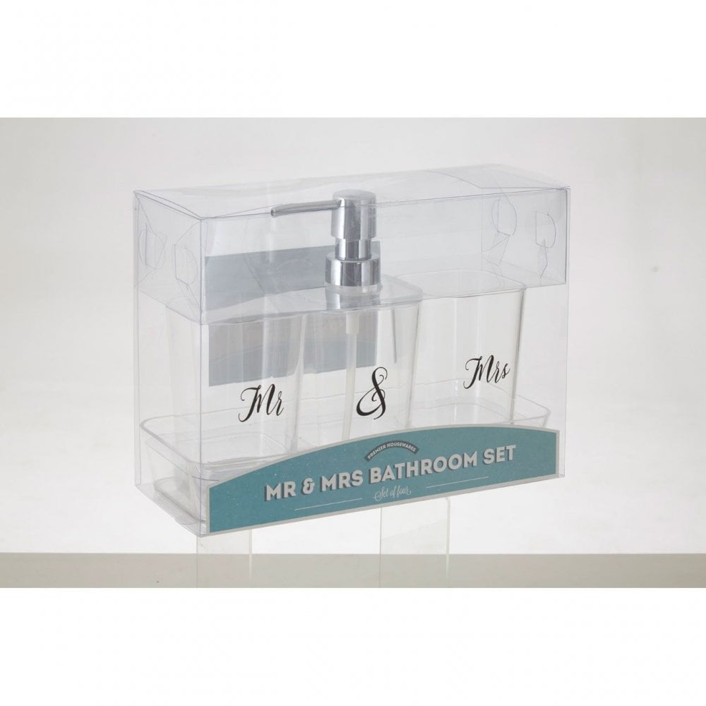 Mr & Mrs Bath Set - Set Of 4