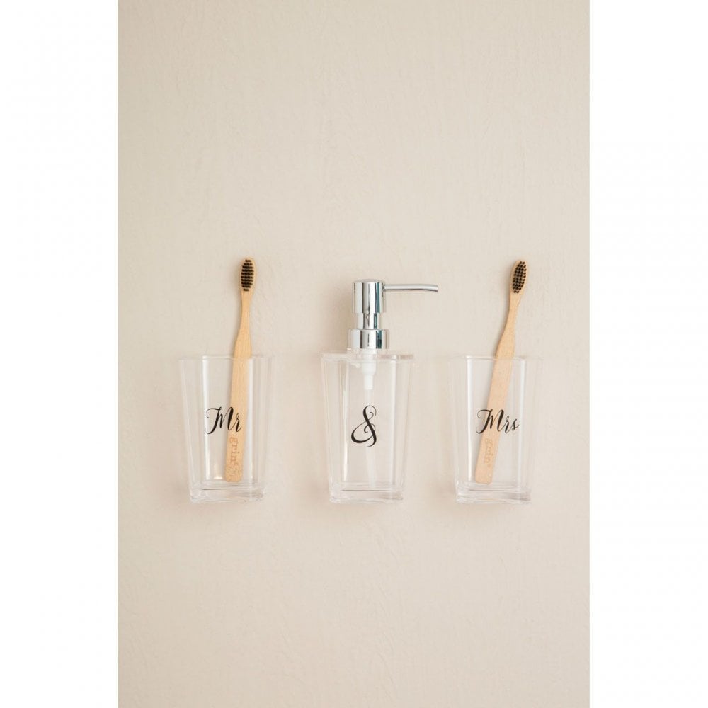 Mr & Mrs Bath Set - Set Of 4