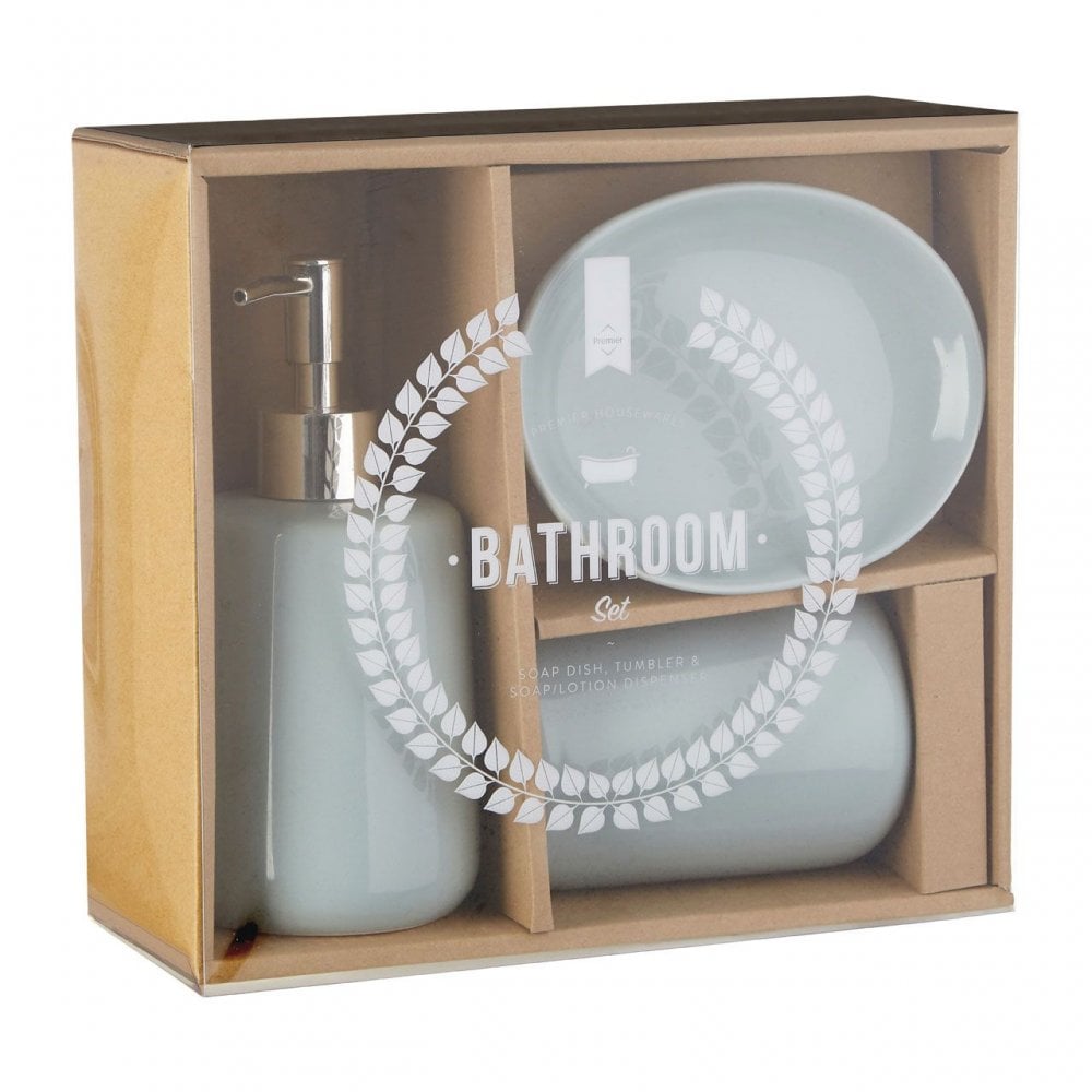 Moon Pale Blue 3Pc Bathroom Set