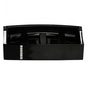 Black Acrylic And Crystal Soap Dish