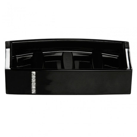 Black Acrylic And Crystal Soap Dish