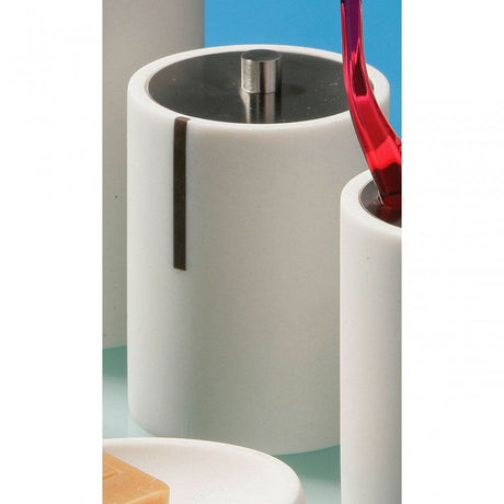 Linea White Cotton Bud Holder