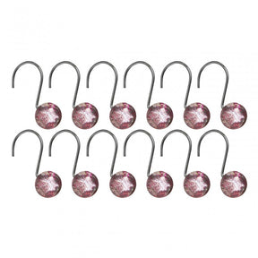 Hot Pink Resin Shower Curtain Hooks