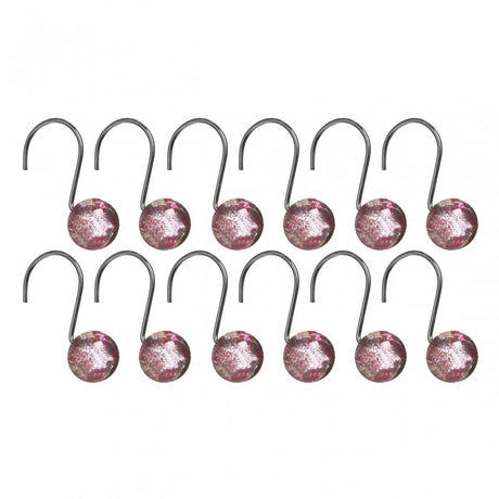 Hot Pink Resin Shower Curtain Hooks