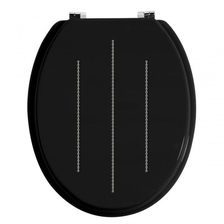 Black Toilet Seat With Diamante Detail