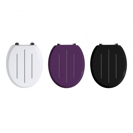 Black Toilet Seat With Diamante Detail