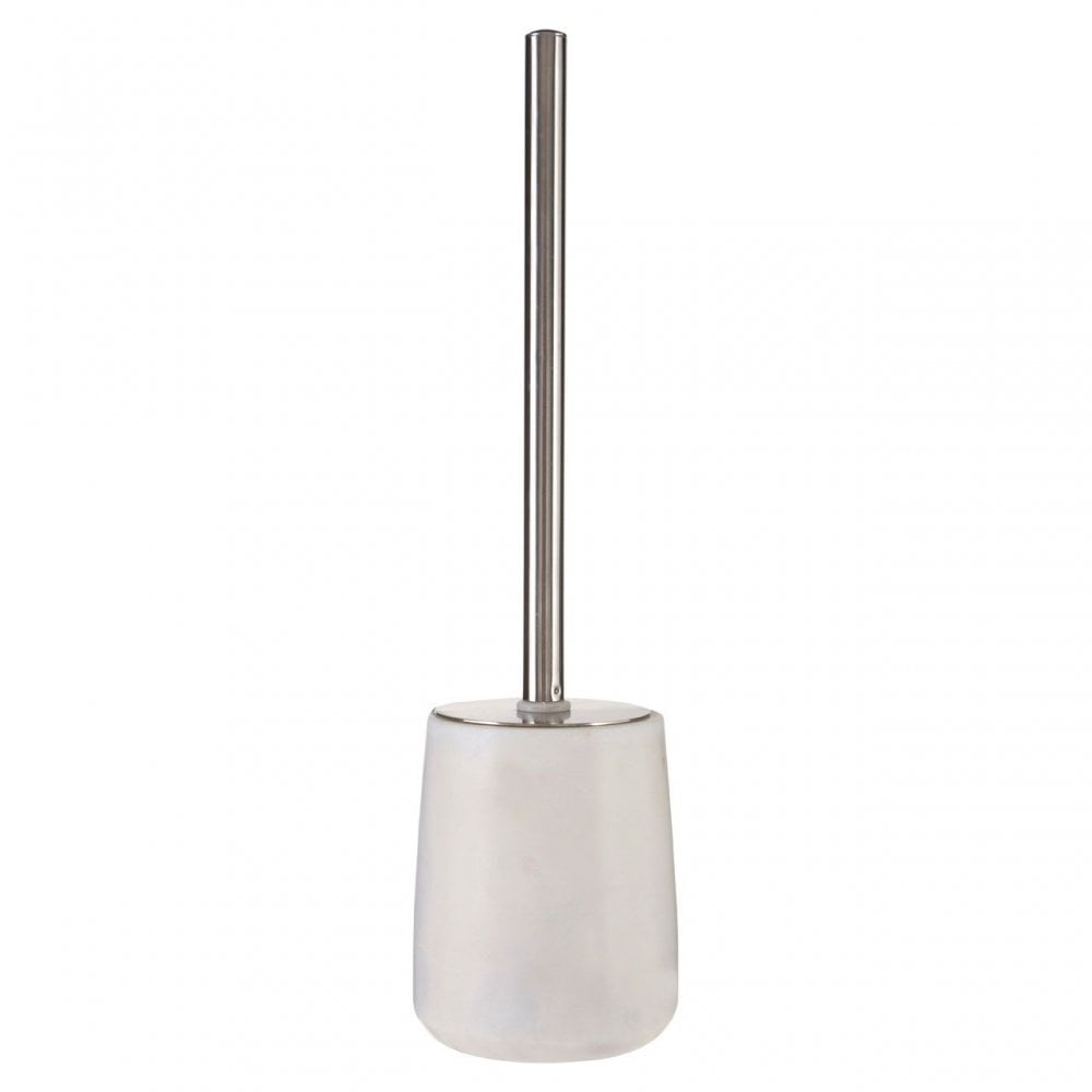 Marble And Off-White Toilet Brush