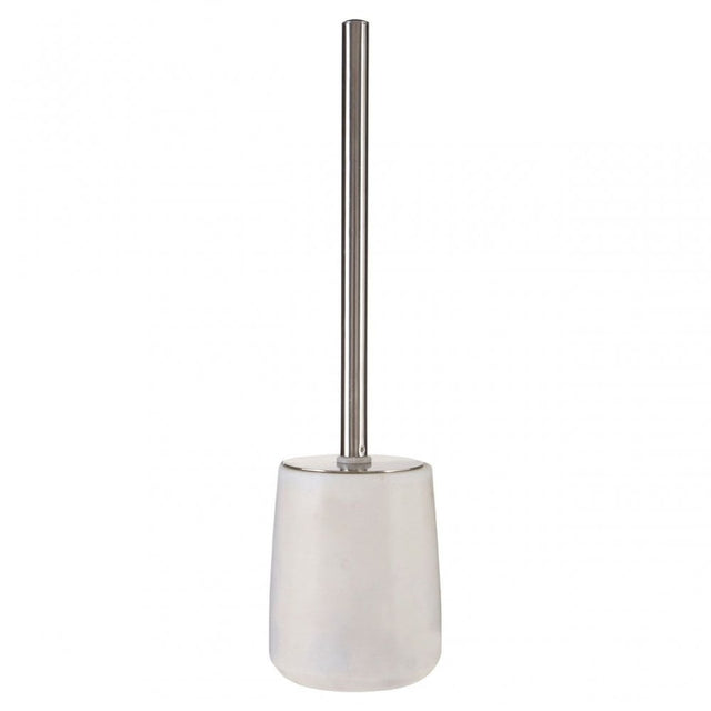 Marble And Off-White Toilet Brush