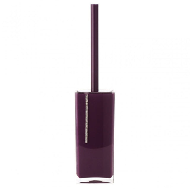 Purple Acrylic And Crystal Toilet Brush