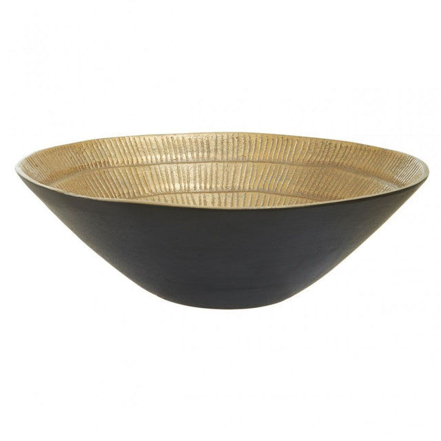 Deomali Large Black And Gold Finish Bowl
