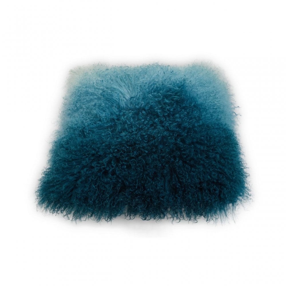 Bosie Blue Ombre Fur Cushion