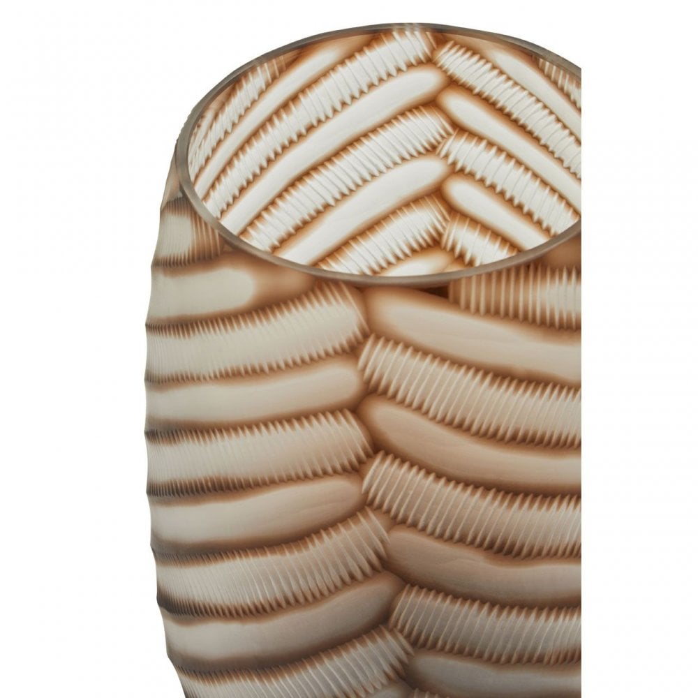 Hessa Large Chevron Cut Vase