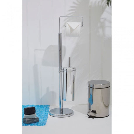 Chrome Toilet Brush And Roll Holder