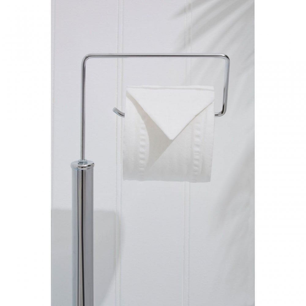 Chrome Toilet Brush And Roll Holder