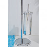 Chrome Toilet Brush And Roll Holder