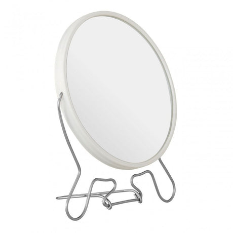 White Metal Large Shaving Mirror