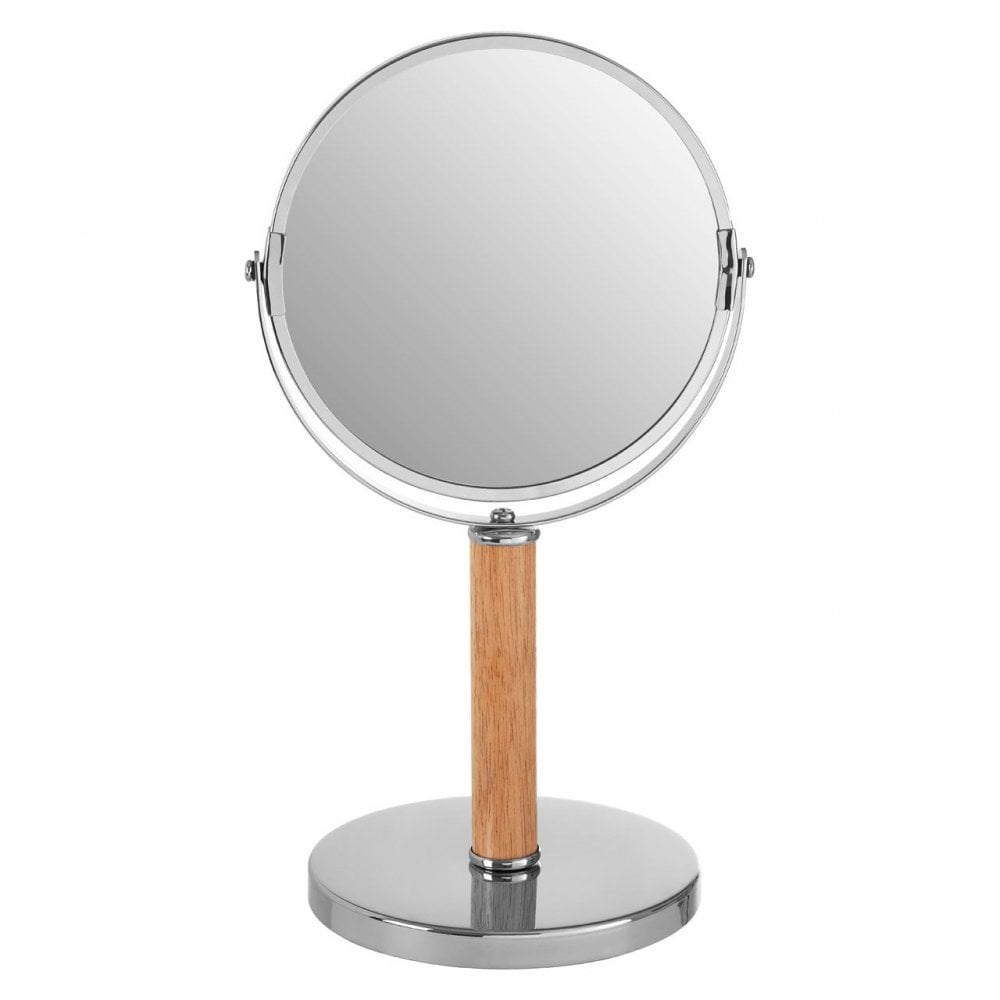 Cassini Iron / Rubberwood Table Mirror