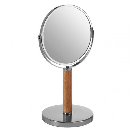 Cassini Iron / Rubberwood Table Mirror