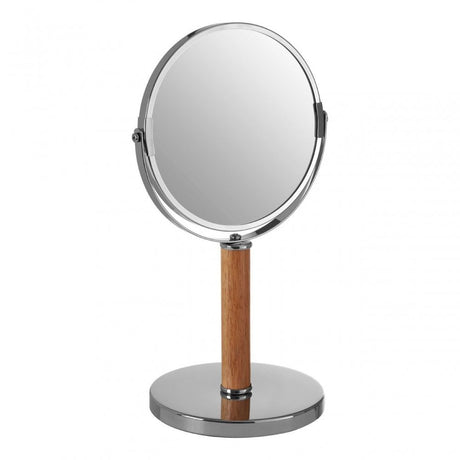 Cassini Iron / Rubberwood Table Mirror