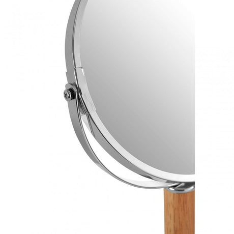 Cassini Iron / Rubberwood Table Mirror