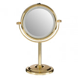 Cassini Gold Finish Iron Led Table Mirror