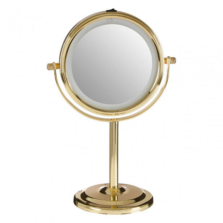 Cassini Gold Finish Iron Led Table Mirror