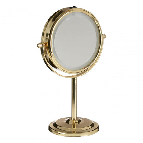 Cassini Gold Finish Iron Led Table Mirror