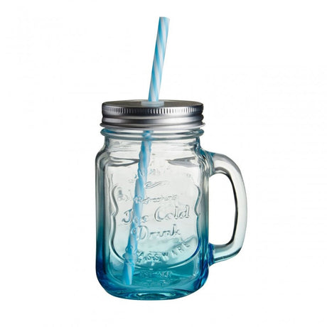 Embossed Coloured Mason Jar Mug