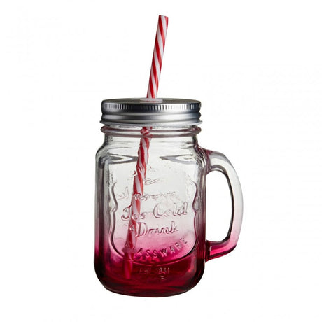 Embossed Coloured Mason Jar Mug