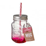 Embossed Coloured Mason Jar Mug