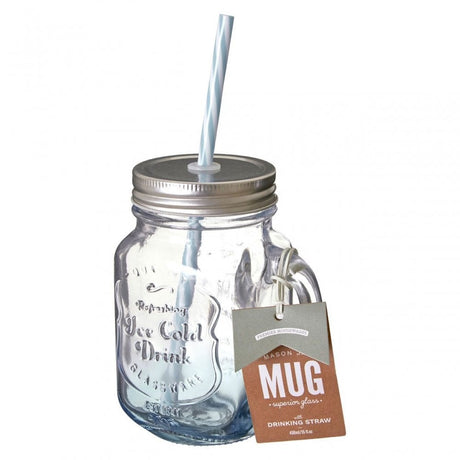 Embossed Coloured Mason Jar Mug